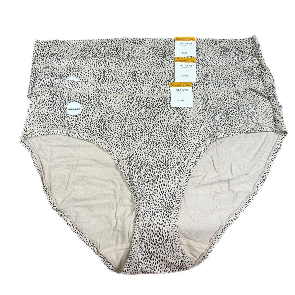 Alfani Women’s Panties 3-Pack – Cheetahl Print, Size 3X
